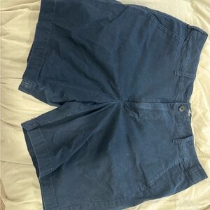Hollister Navy Flat Front Shorts